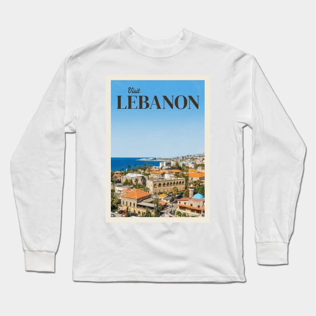 Visit Lebanon Long Sleeve T-Shirt by Mercury Club